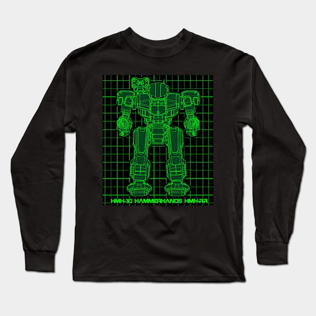 Hammerhands Mech Long Sleeve T-Shirt by Oswald's Oddities